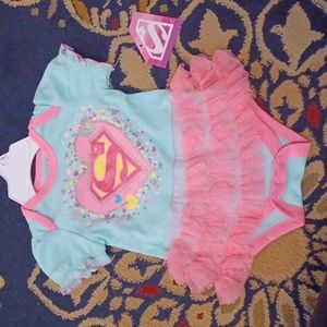 Infant girls Supergirl Onesie, 0-3 months